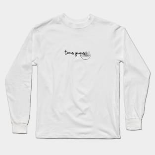 tom yum - black - with sketch Long Sleeve T-Shirt